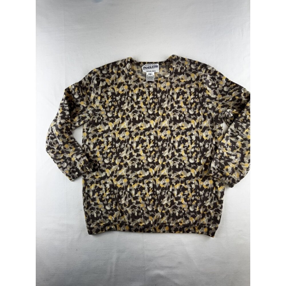 Pendleton Camo Women's Sweater Sz M 100% Merino Wool
